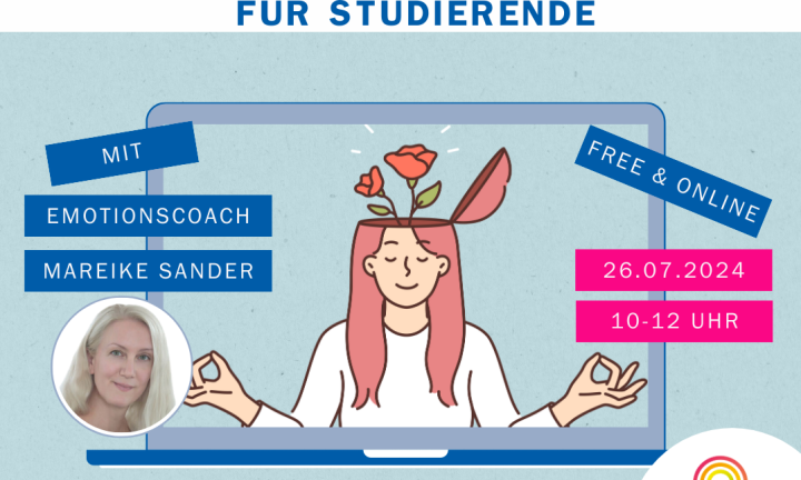 Auf einem Laptop-Bildschirm ist eine junge Frau beim Yoga zu sehen.