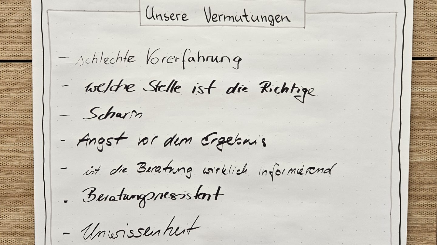 Vermutungen zur Beratung Studierender